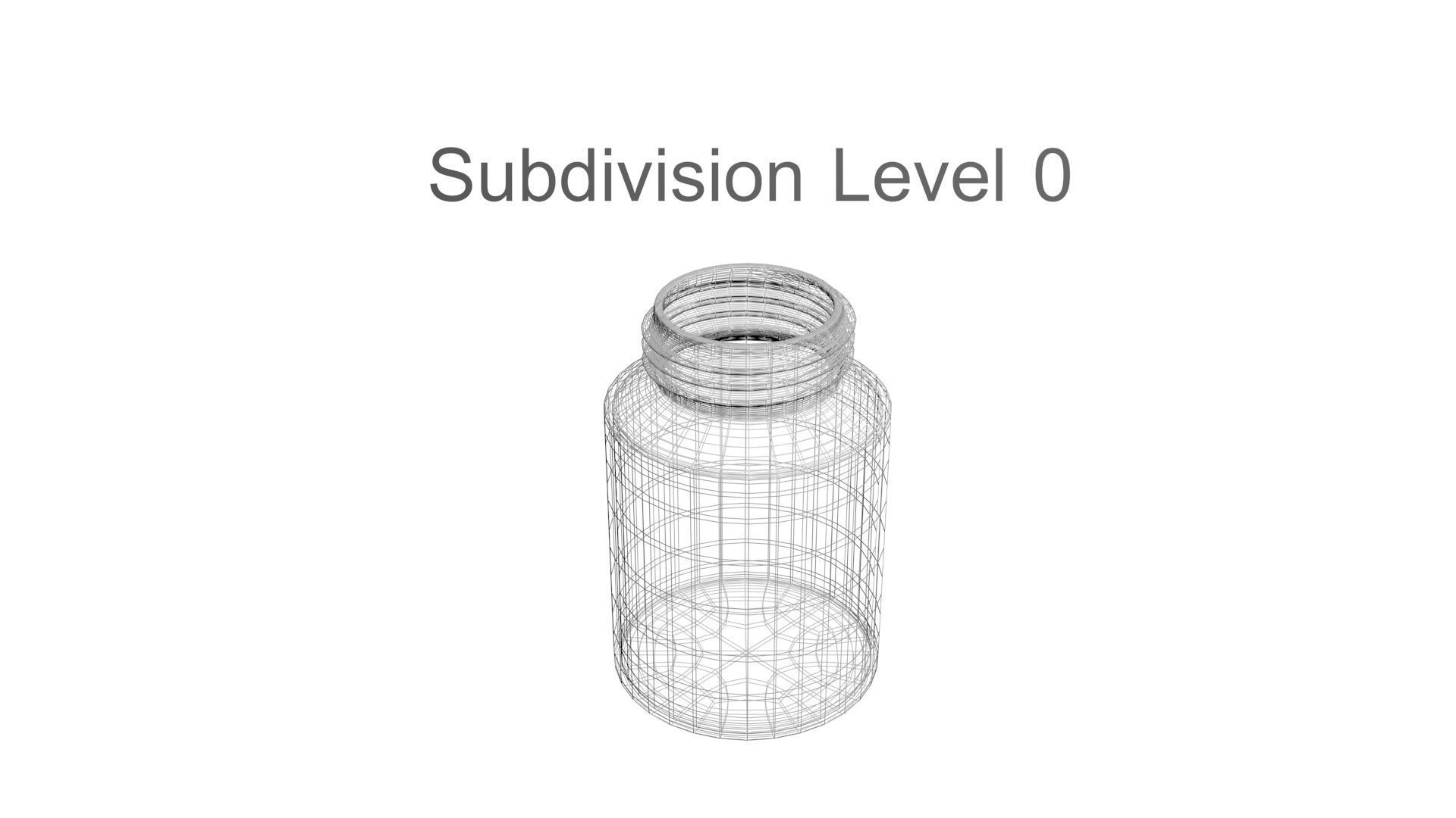 Glass Pills Bottles Set 3D model_28