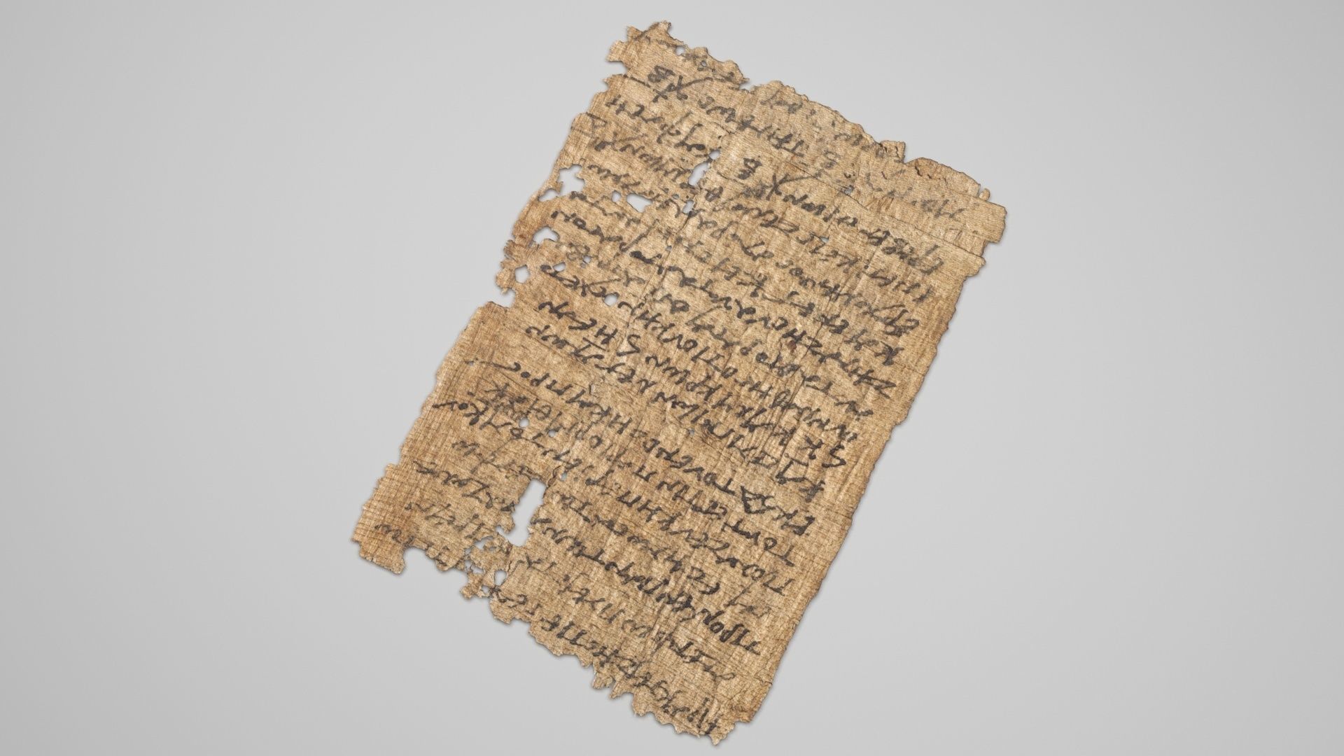 Antique Papyrus 3D model_3