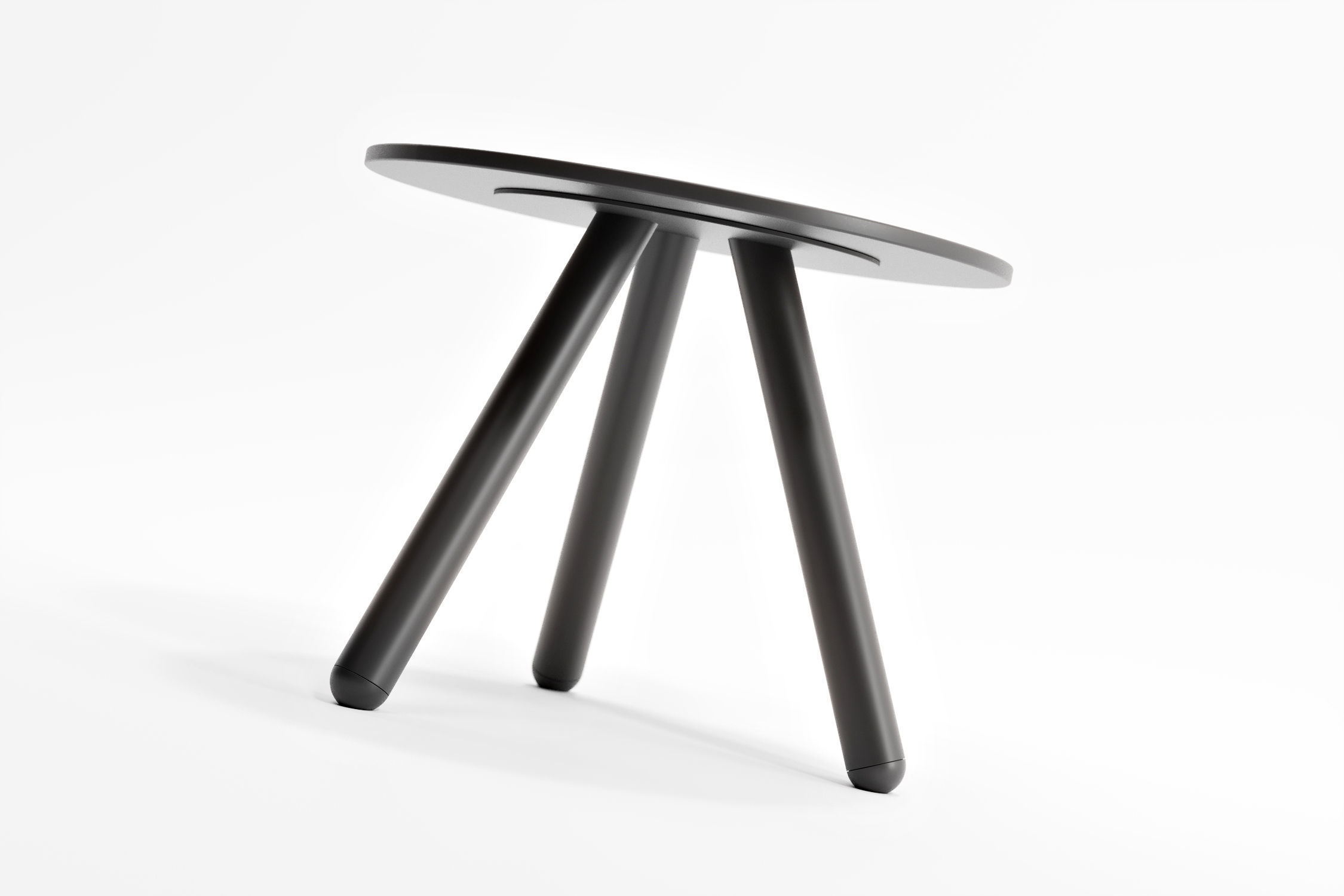 Round Side Table with 3 Legs - Koenig Neurath 3D model_1