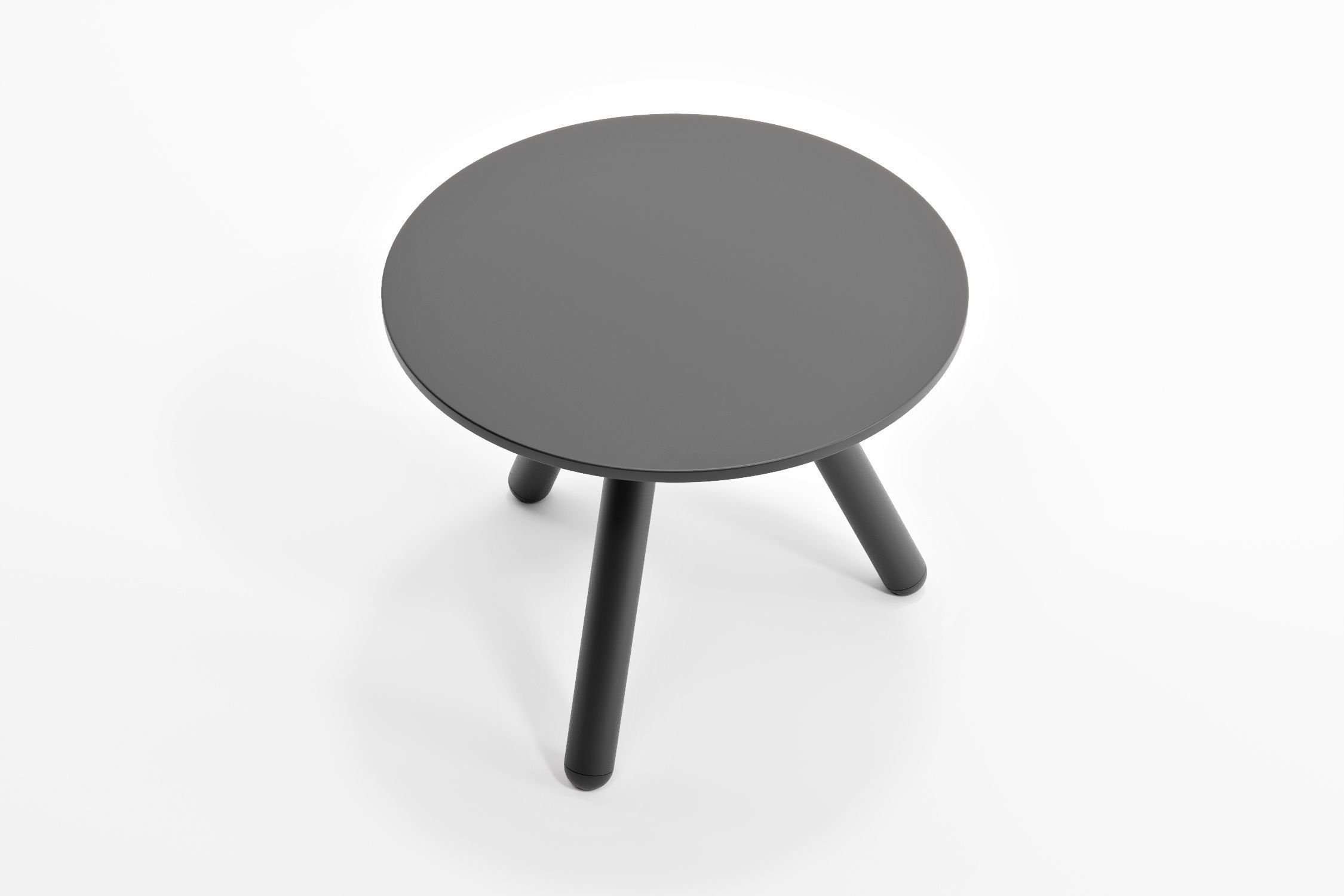 Round Side Table with 3 Legs - Koenig Neurath 3D model_2