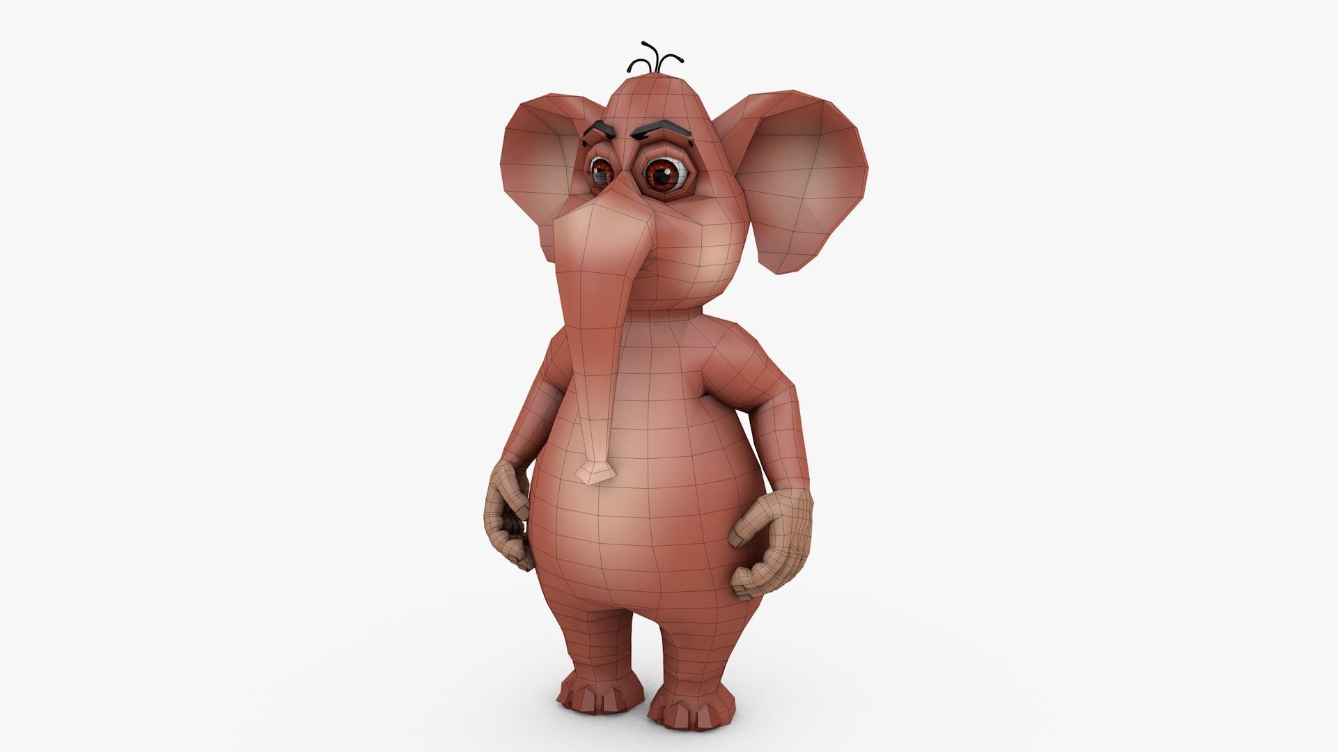 Elephant-Rig-Cartoon cartoon elephant 3D model_4