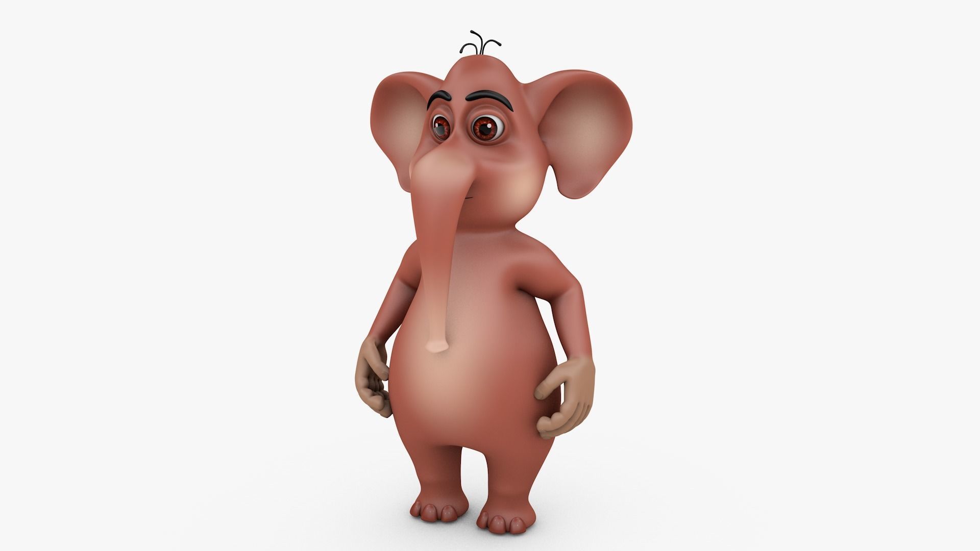 Elephant-Rig-Cartoon cartoon elephant 3D model_1