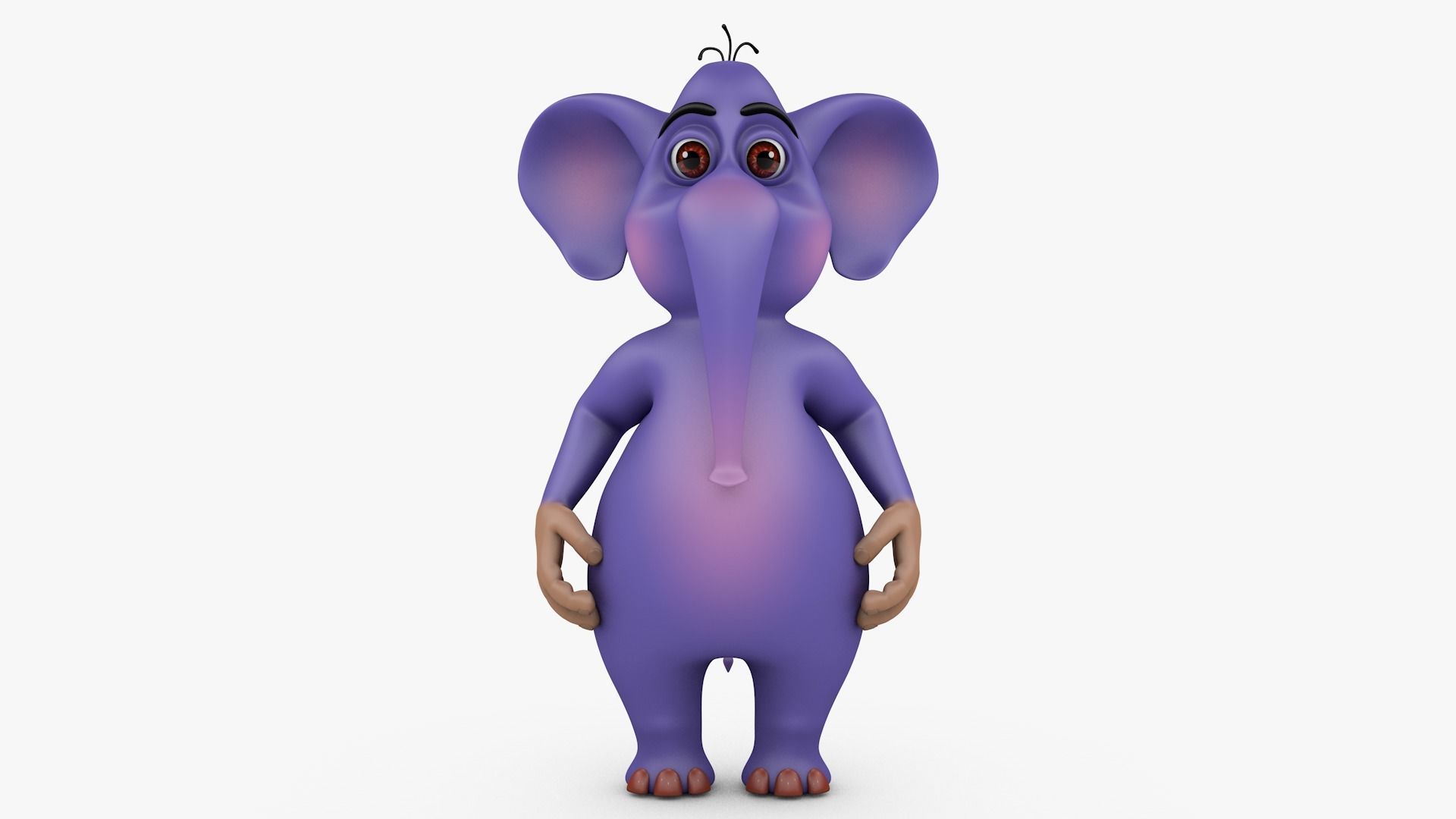 Elephant-Rig-Cartoon cartoon elephant 3D model_18
