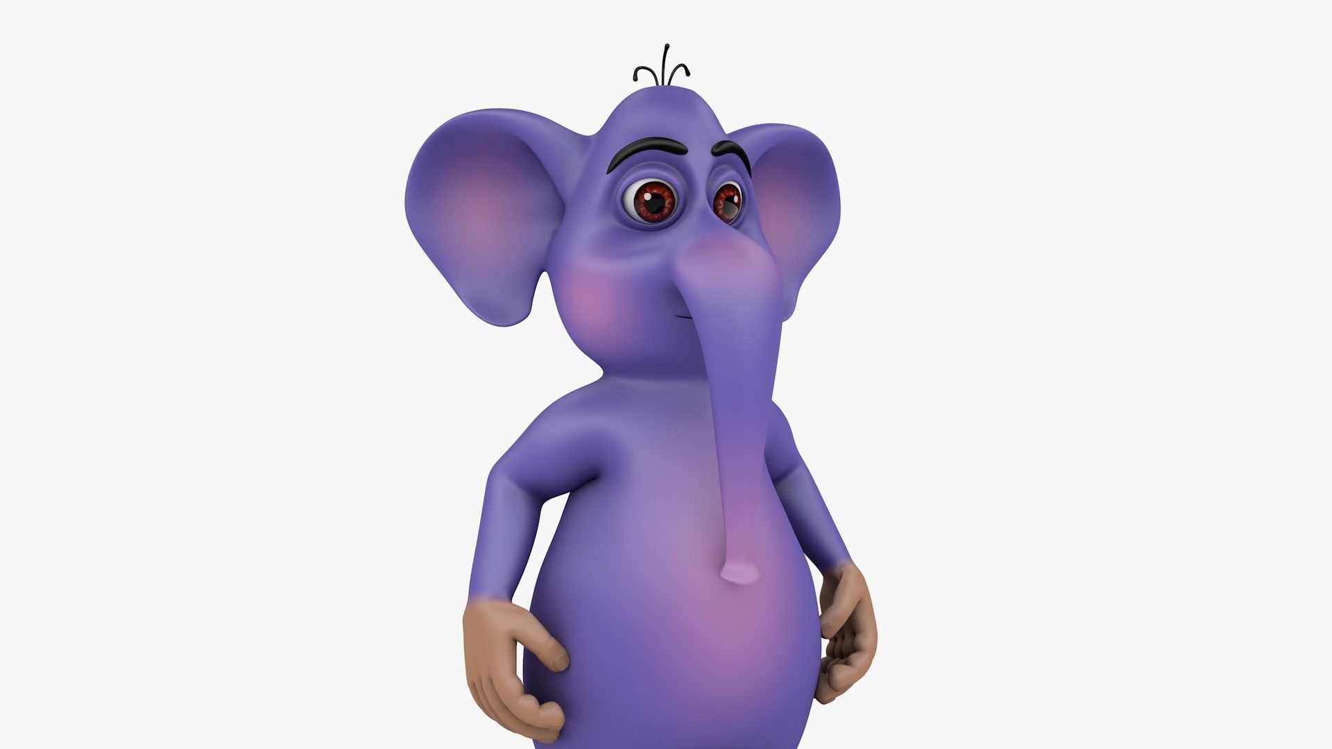 Elephant-Rig-Cartoon cartoon elephant 3D model_9
