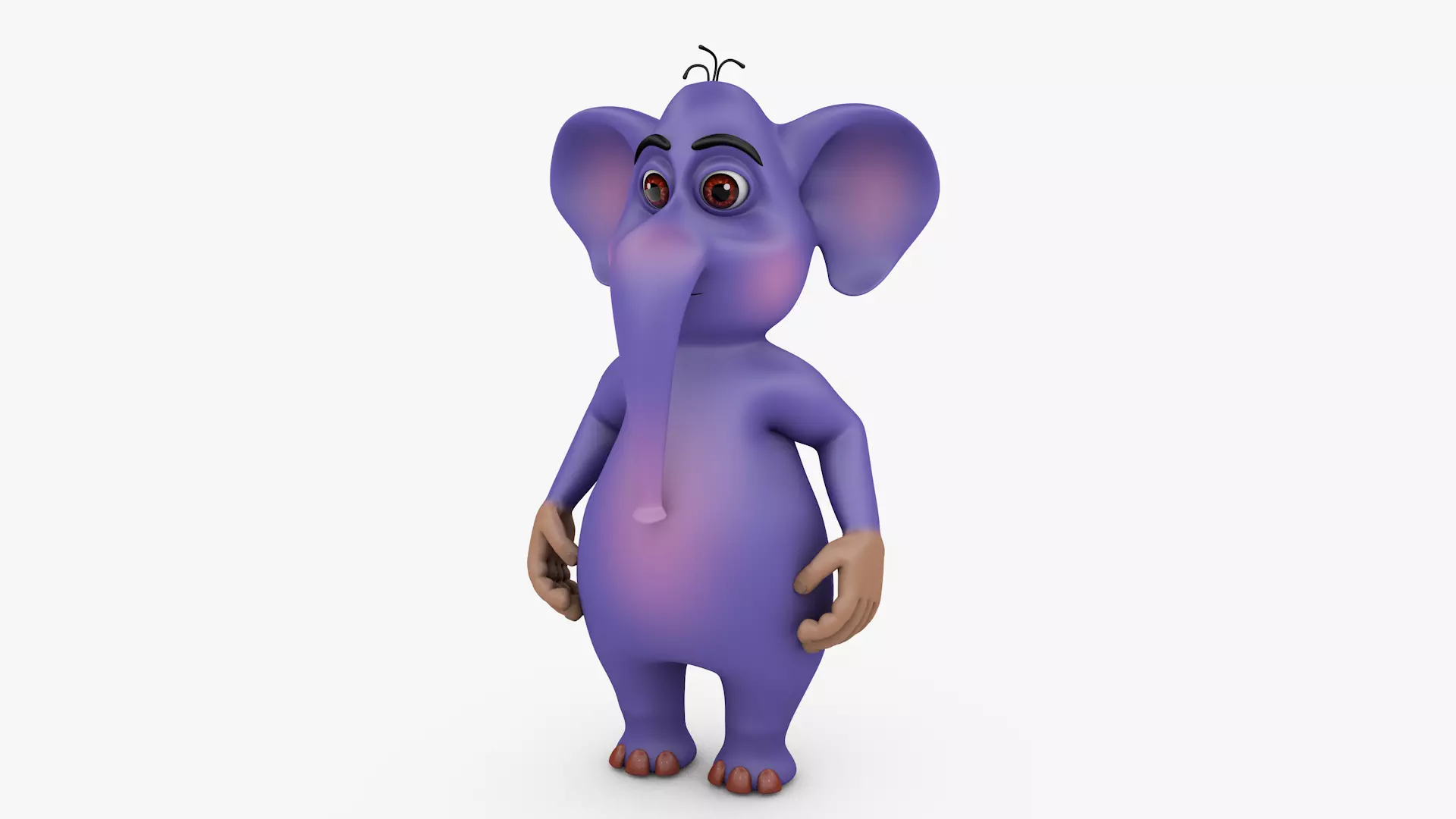 Elephant-Rig-Cartoon cartoon elephant 3D model_0