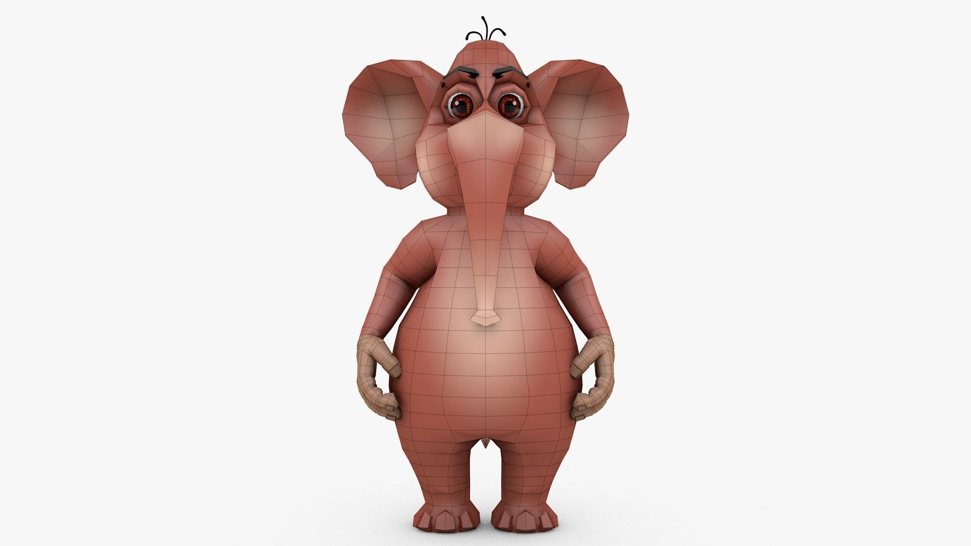 Elephant-Rig-Cartoon cartoon elephant 3D model_5