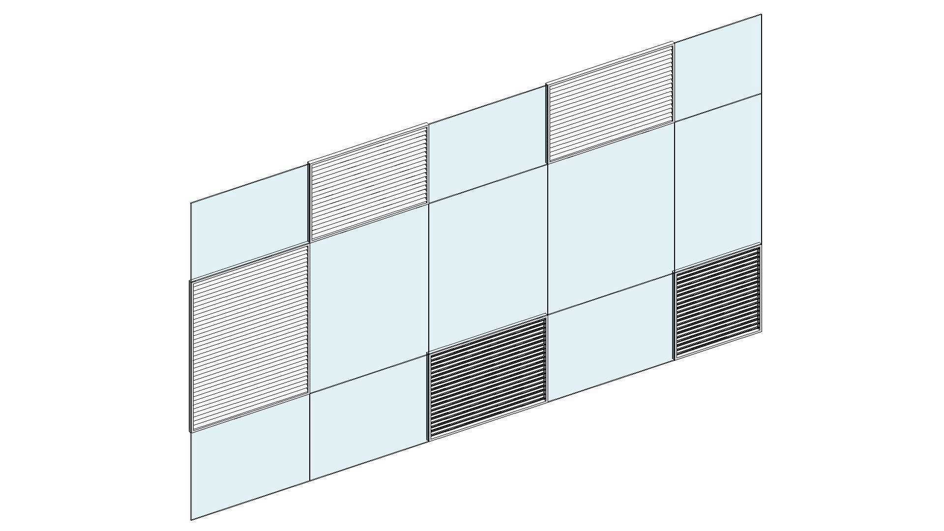Louvre Curtain Wall Panel 3D model_4