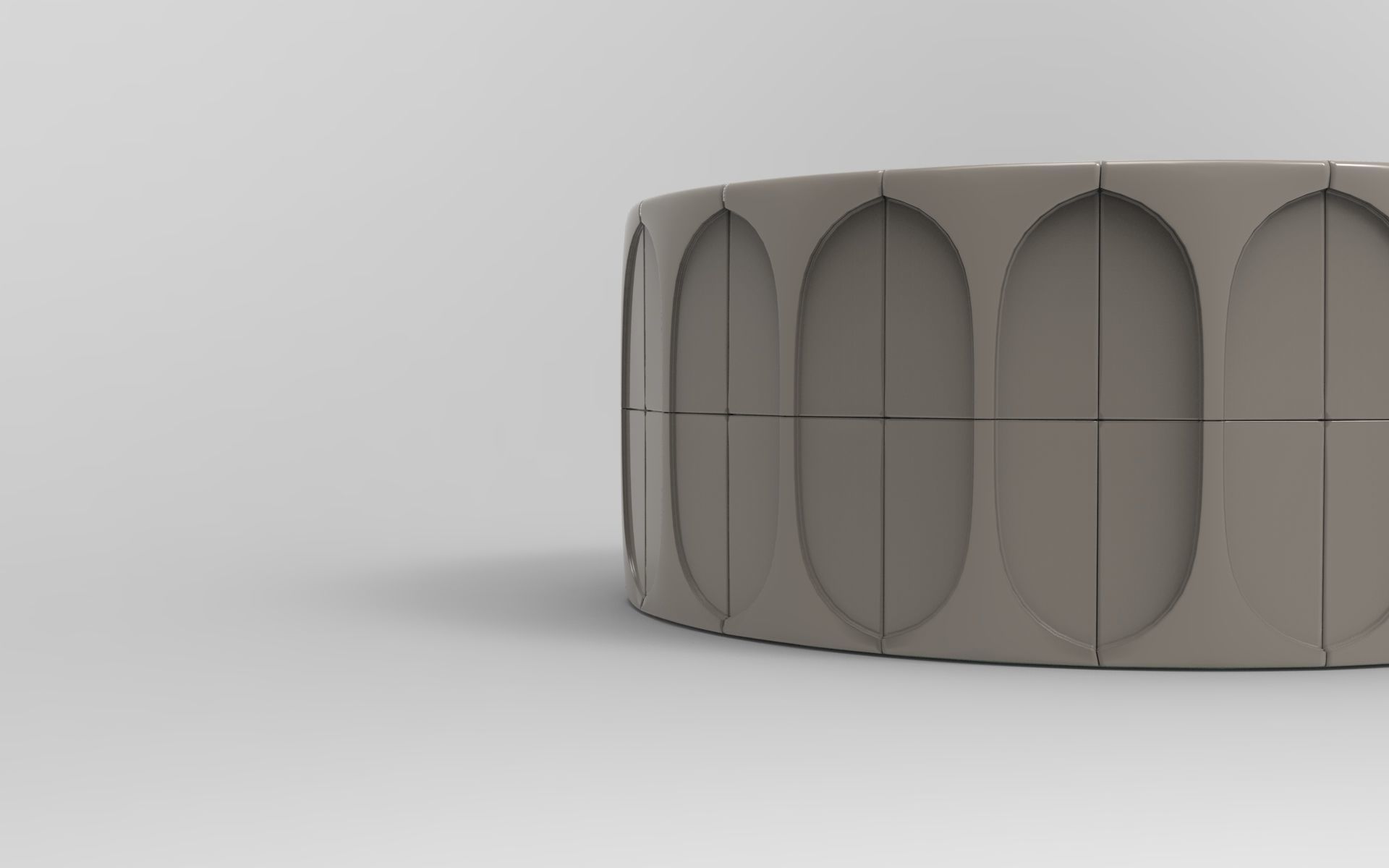 Round Coffee Table Low-poly 3D model_3