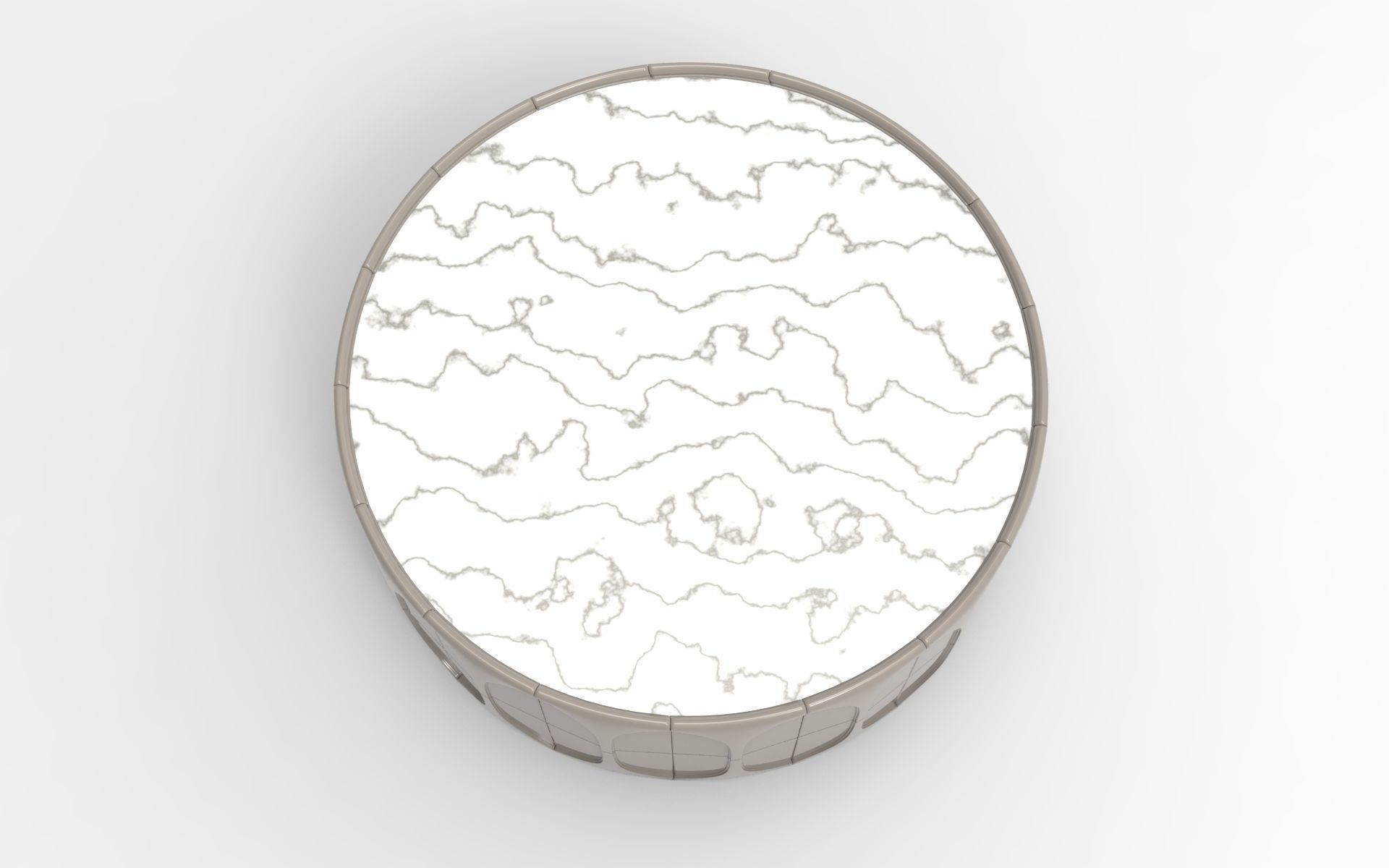 Round Coffee Table Low-poly 3D model_2