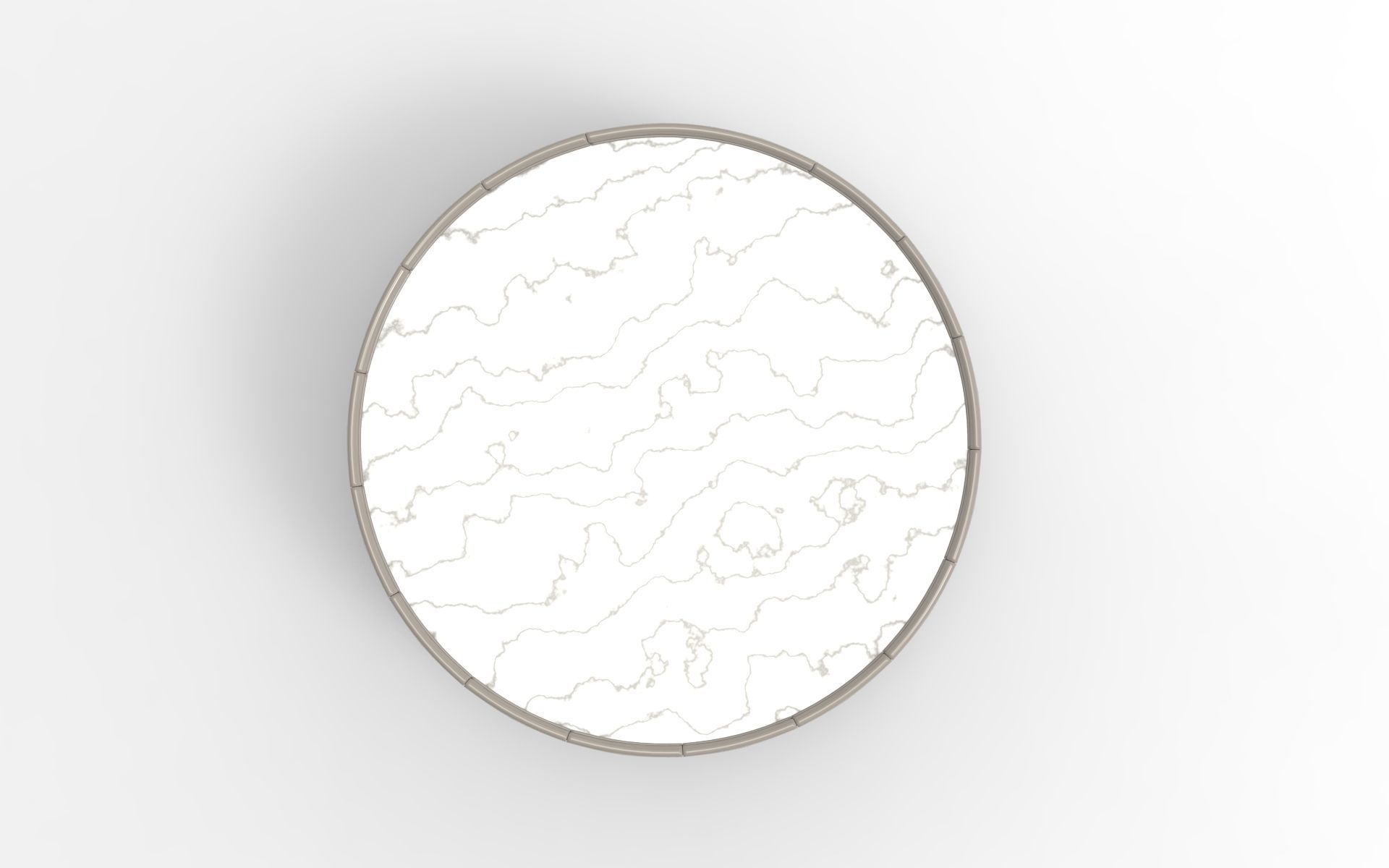 Round Coffee Table Low-poly 3D model_4