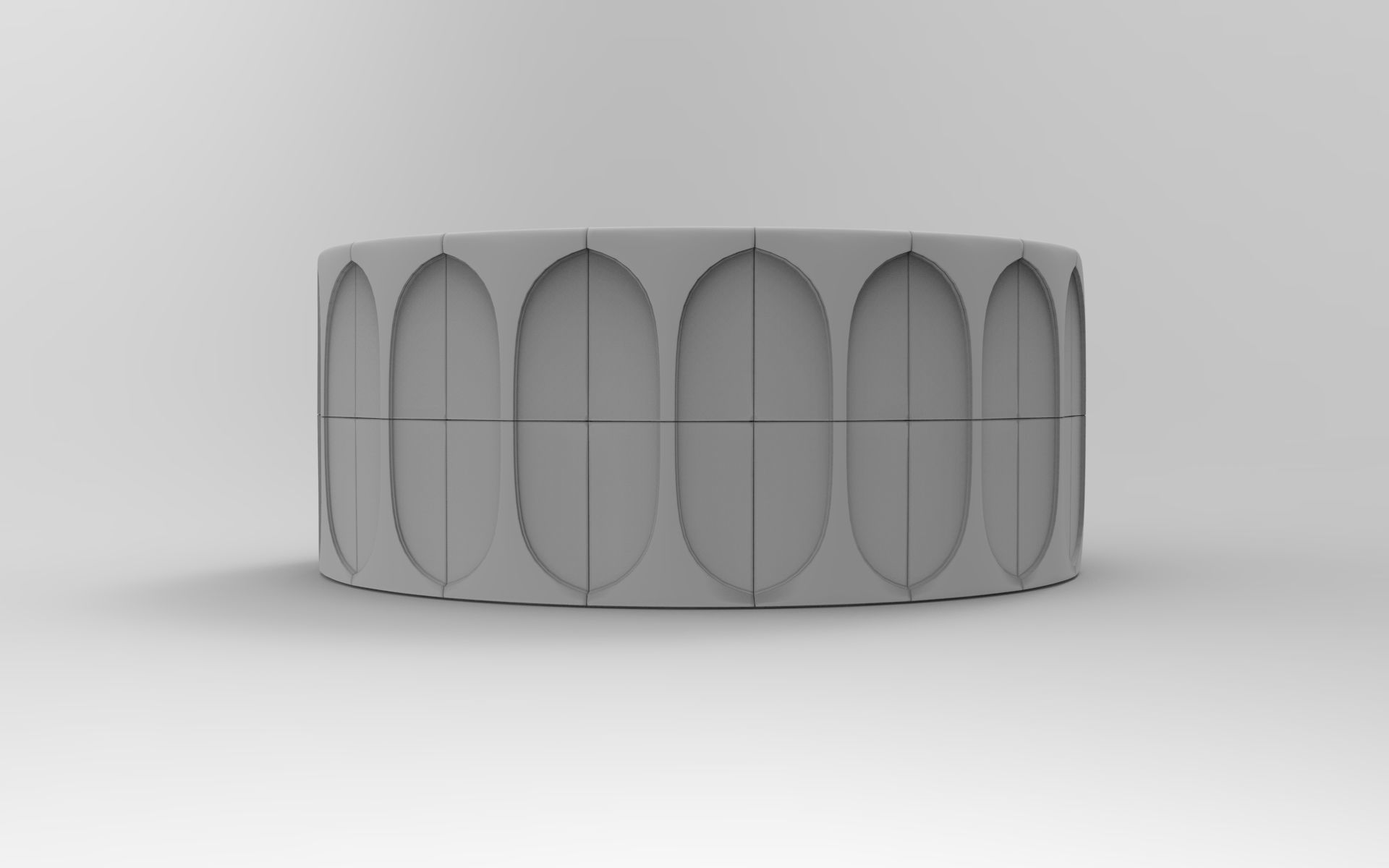 Round Coffee Table Low-poly 3D model_8