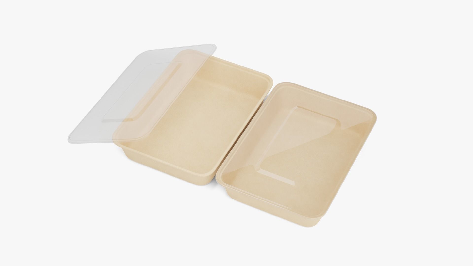 Rectangle Meal Prep Container 6 Low-poly 3D model_7