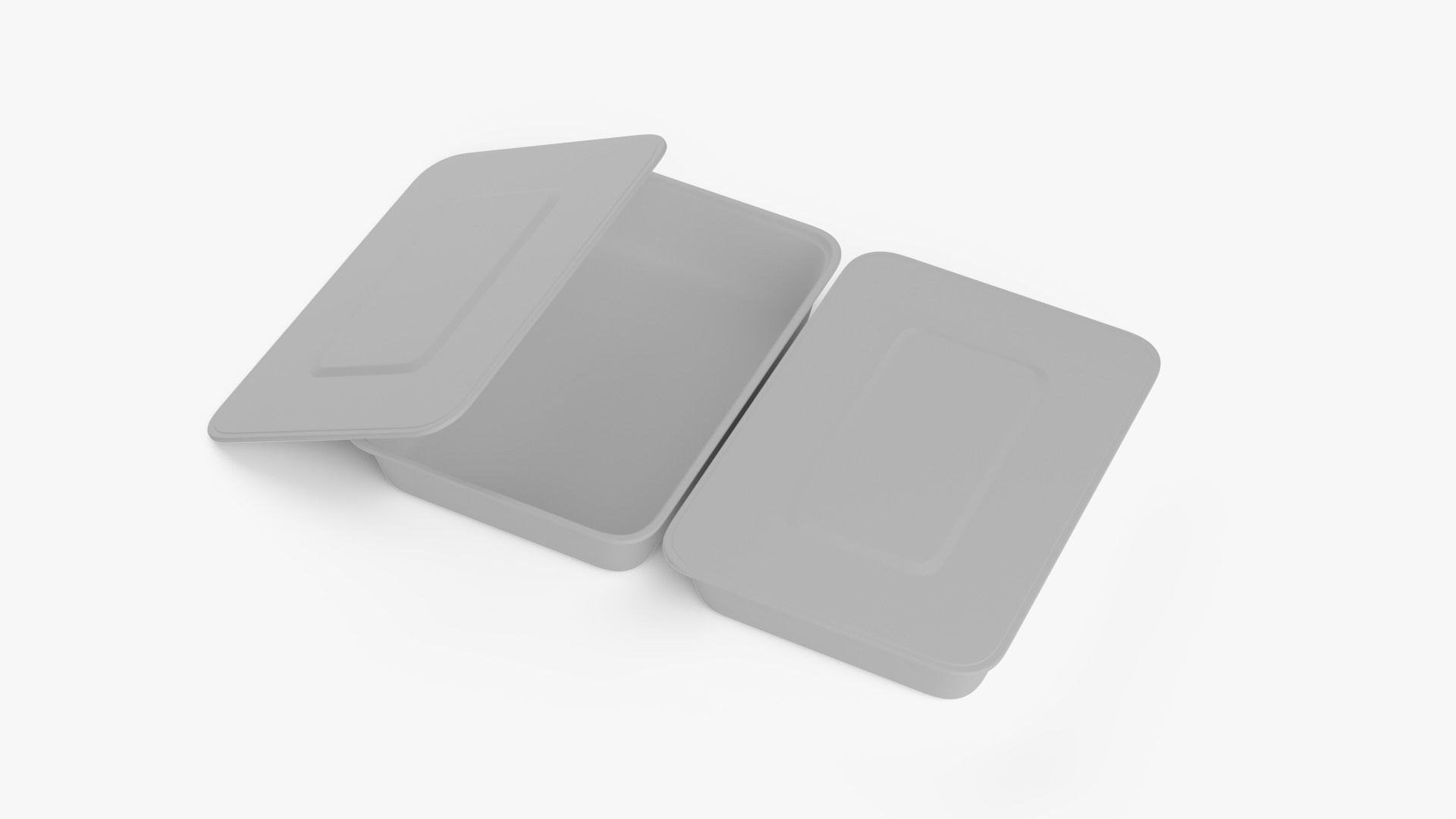 Rectangle Meal Prep Container 6 Low-poly 3D model_11