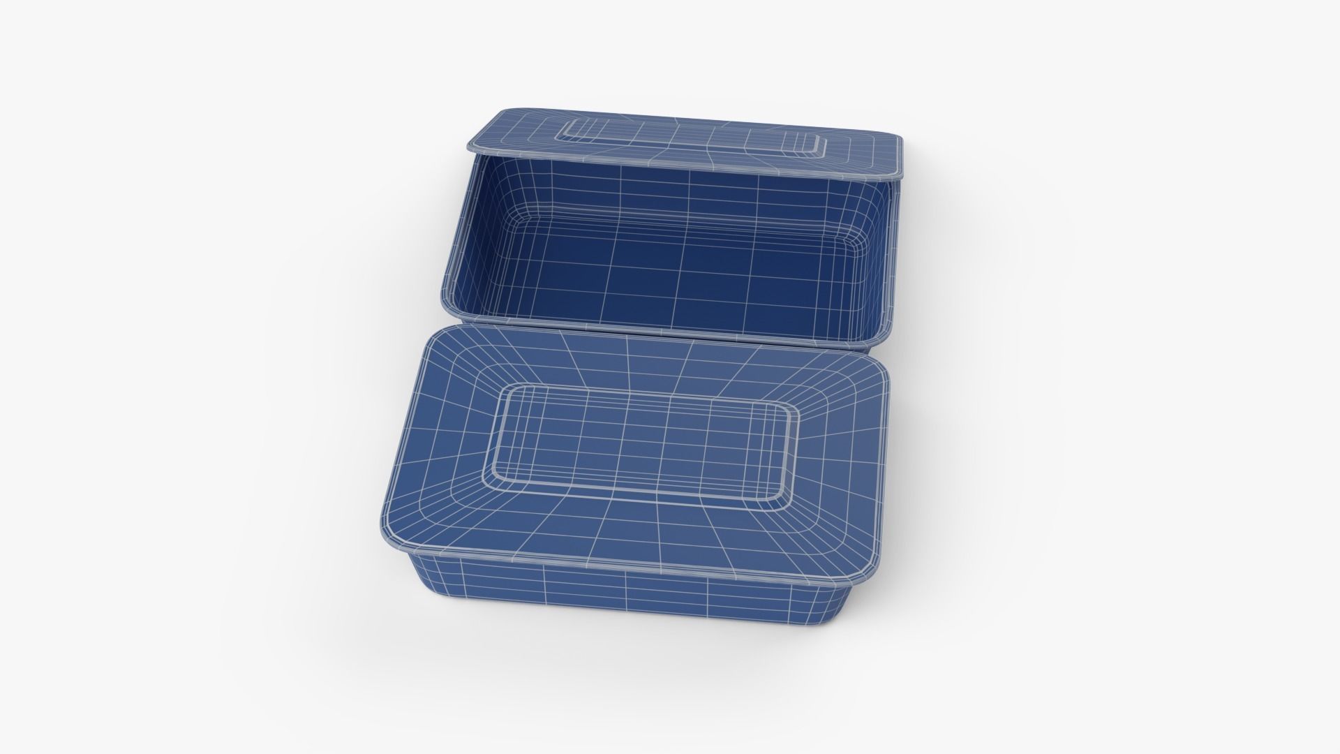 Rectangle Meal Prep Container 6 Low-poly 3D model_19