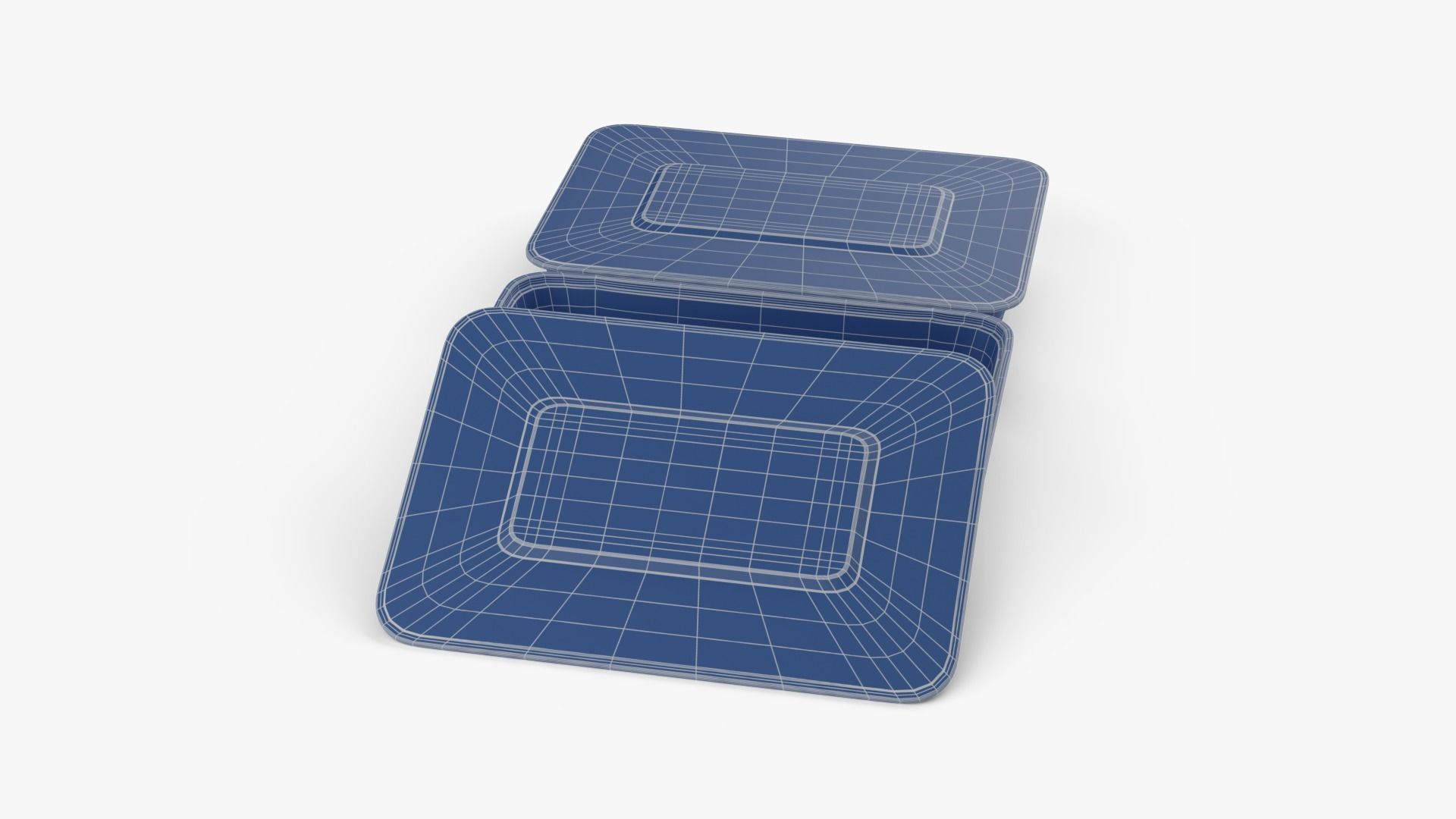 Rectangle Meal Prep Container 6 Low-poly 3D model_20