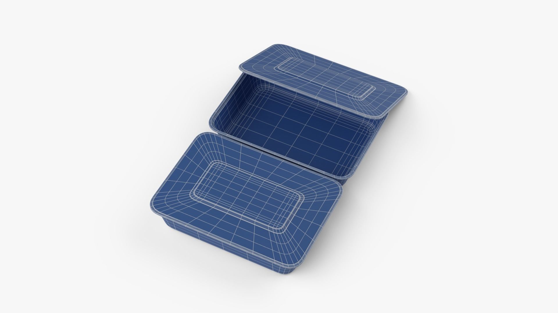 Rectangle Meal Prep Container 6 Low-poly 3D model_18