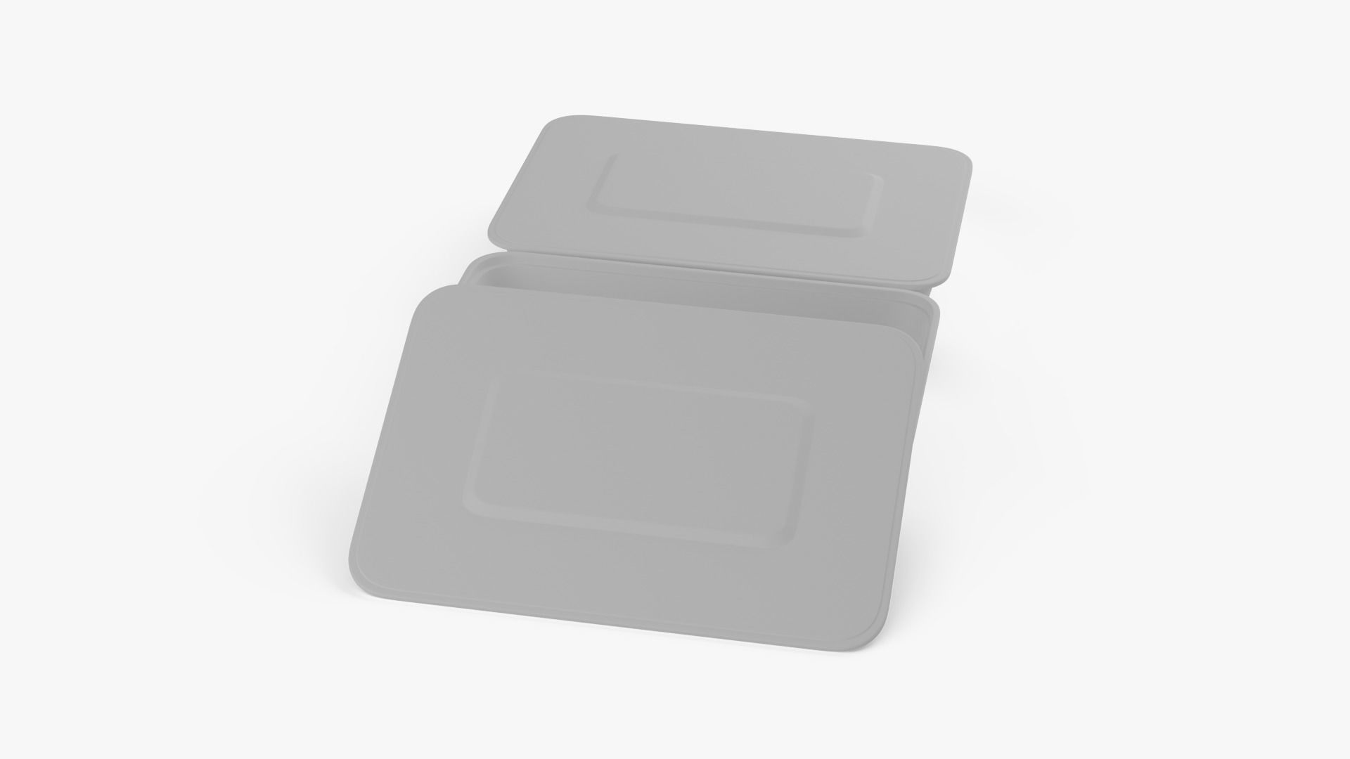 Rectangle Meal Prep Container 6 Low-poly 3D model_9