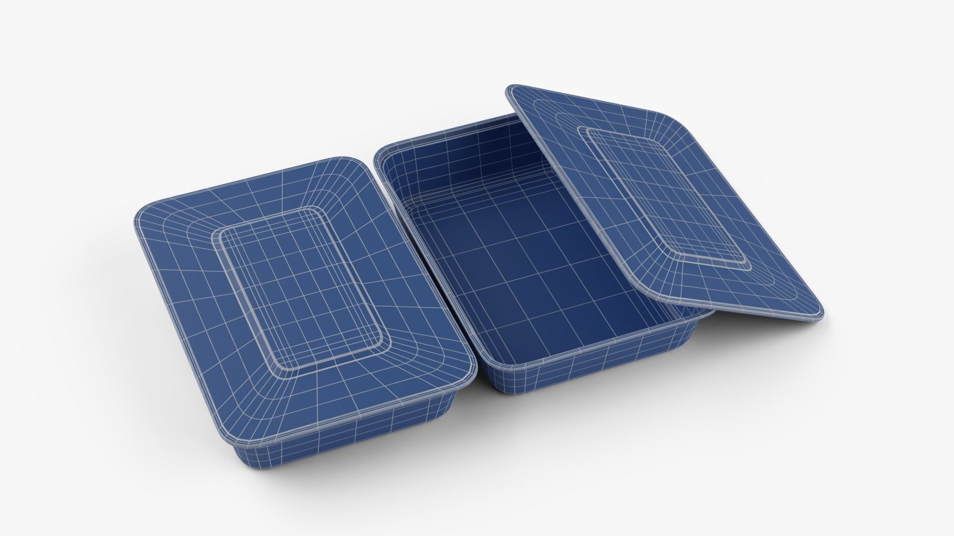 Rectangle Meal Prep Container 6 Low-poly 3D model_17