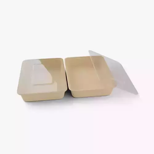 Rectangle Meal Prep Container 6 Low-poly 3D model
