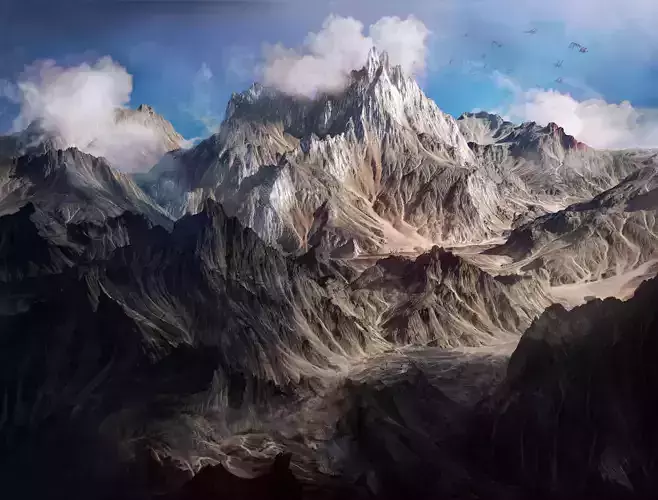 8k Summer Mountain V2 3D model