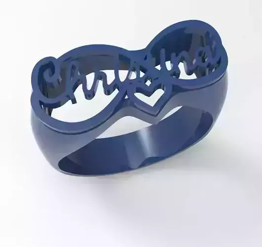 christina name ring 3D print model