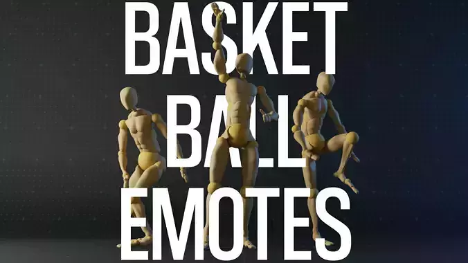Basketball Emotes Mocap Motion Capture Animation Collection Low-poly 3D model