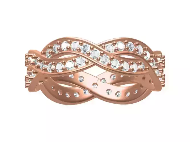 Infinity Shaped band wedding ring