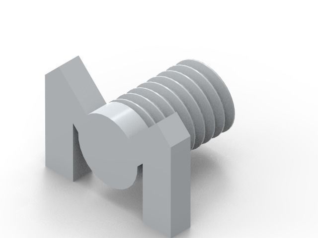 M Screw 3D print model_3