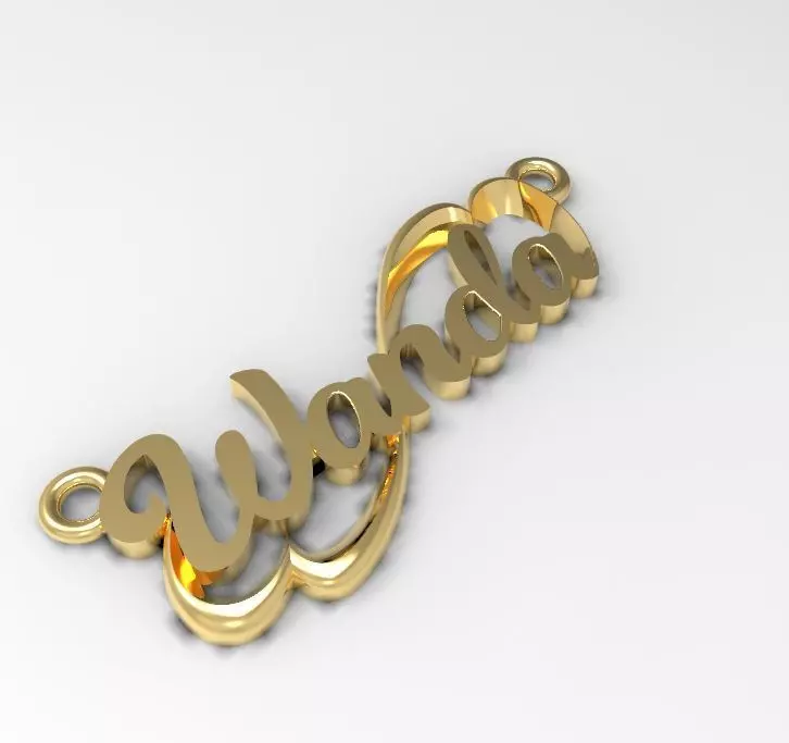 wanda name plate 3D print model_0