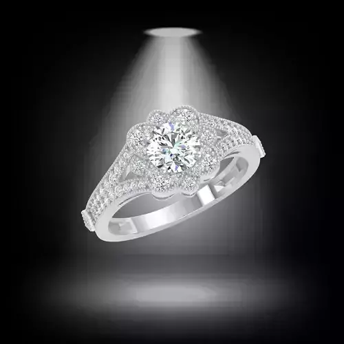 ROUND CUT SOLITER DIAMOND RING