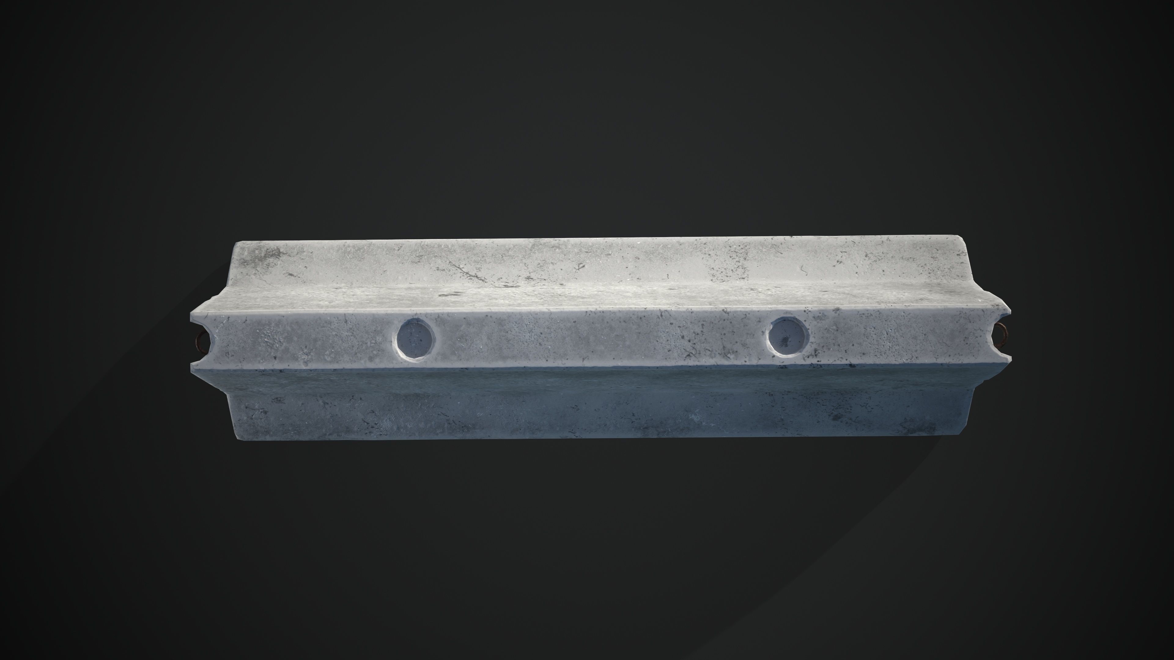 Concrete Barrier Low-poly 3D Model Low-poly 3D model_7