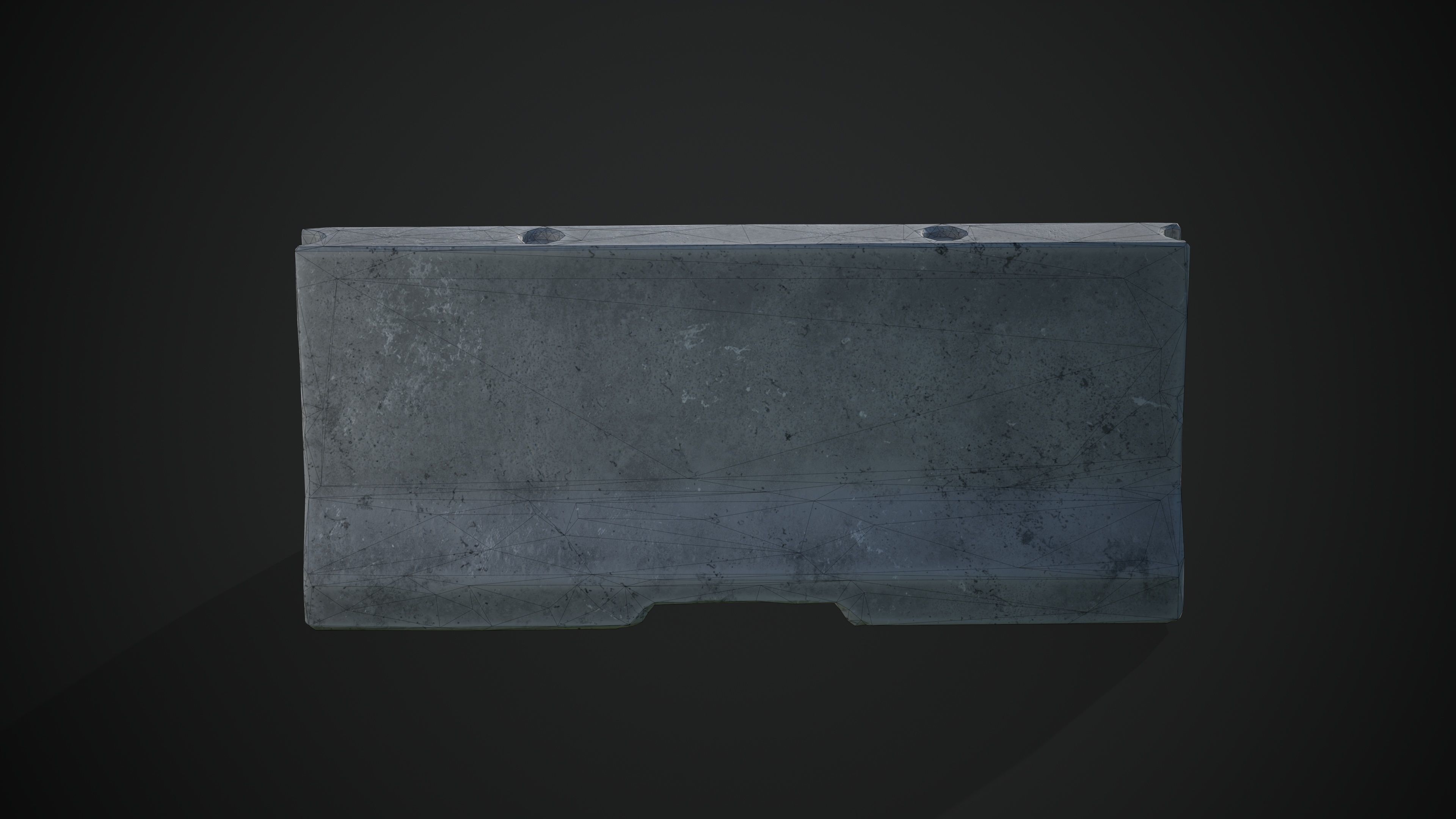 Concrete Barrier Low-poly 3D Model Low-poly 3D model_8