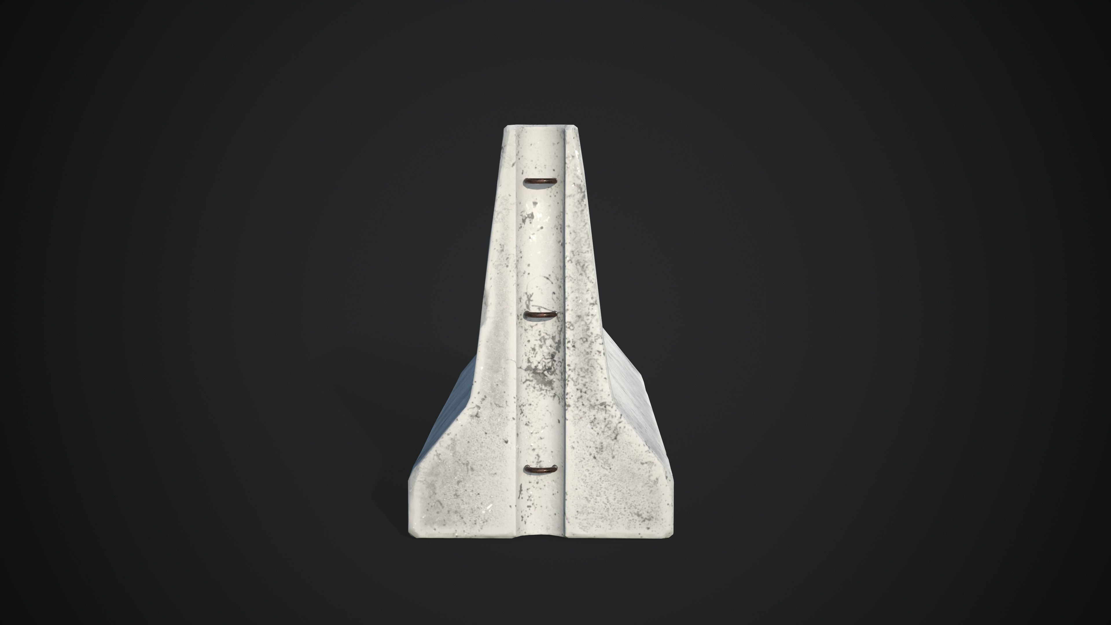 Concrete Barrier Low-poly 3D Model Low-poly 3D model_2