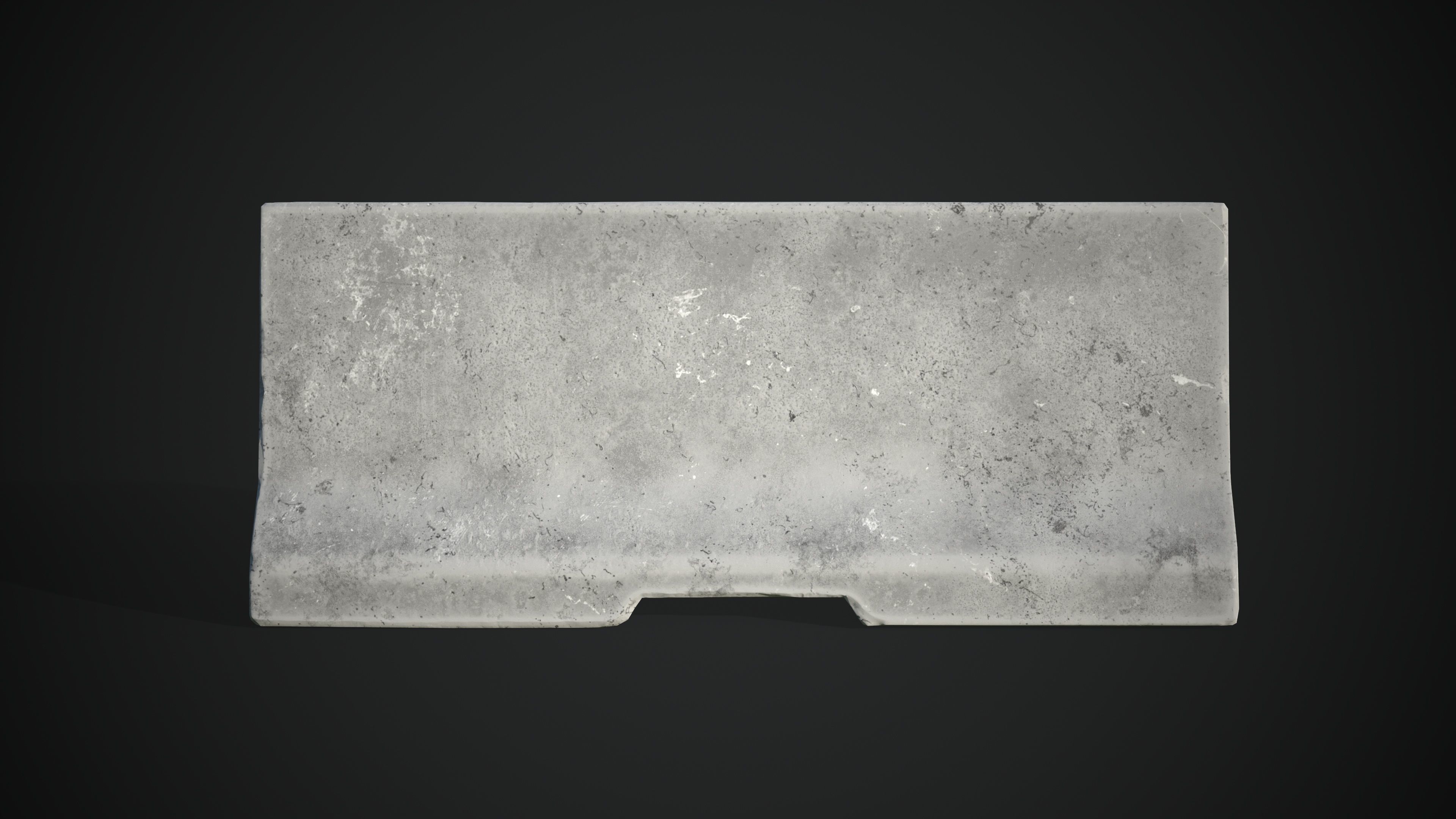 Concrete Barrier Low-poly 3D Model Low-poly 3D model_6