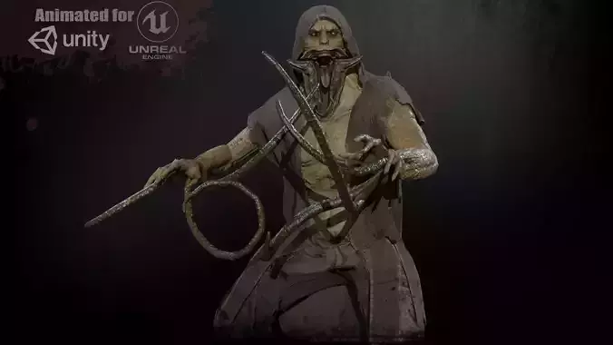 UrbanZombie3 for pack Low-poly 3D model