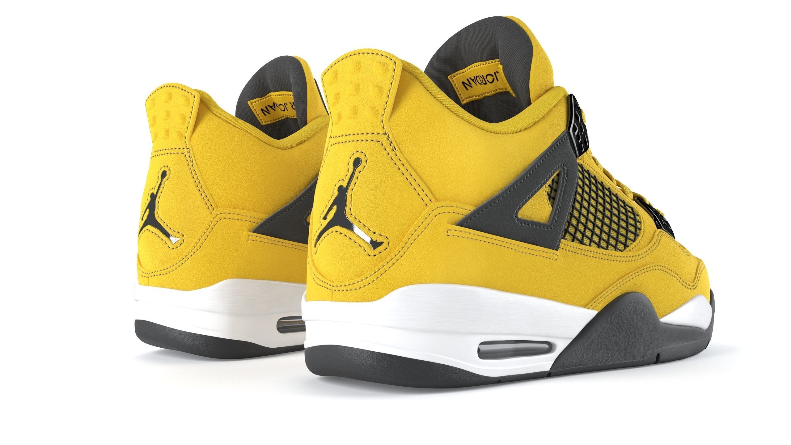 Air Jordan 4 Retro Tour Yellow PBR 3D model_4
