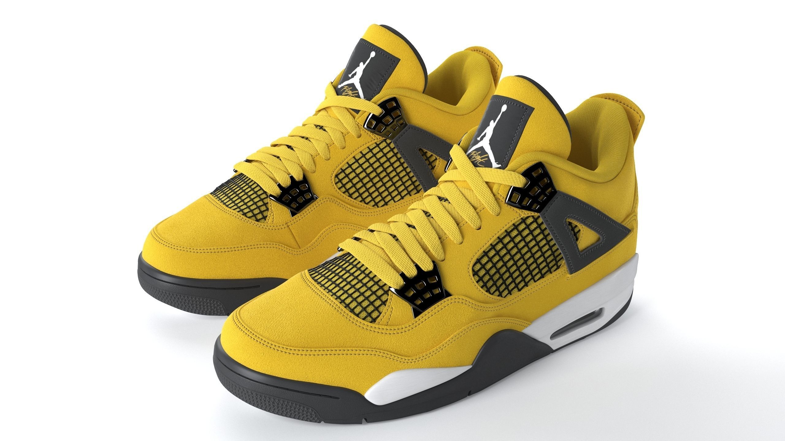 Air Jordan 4 Retro Tour Yellow PBR 3D model_6