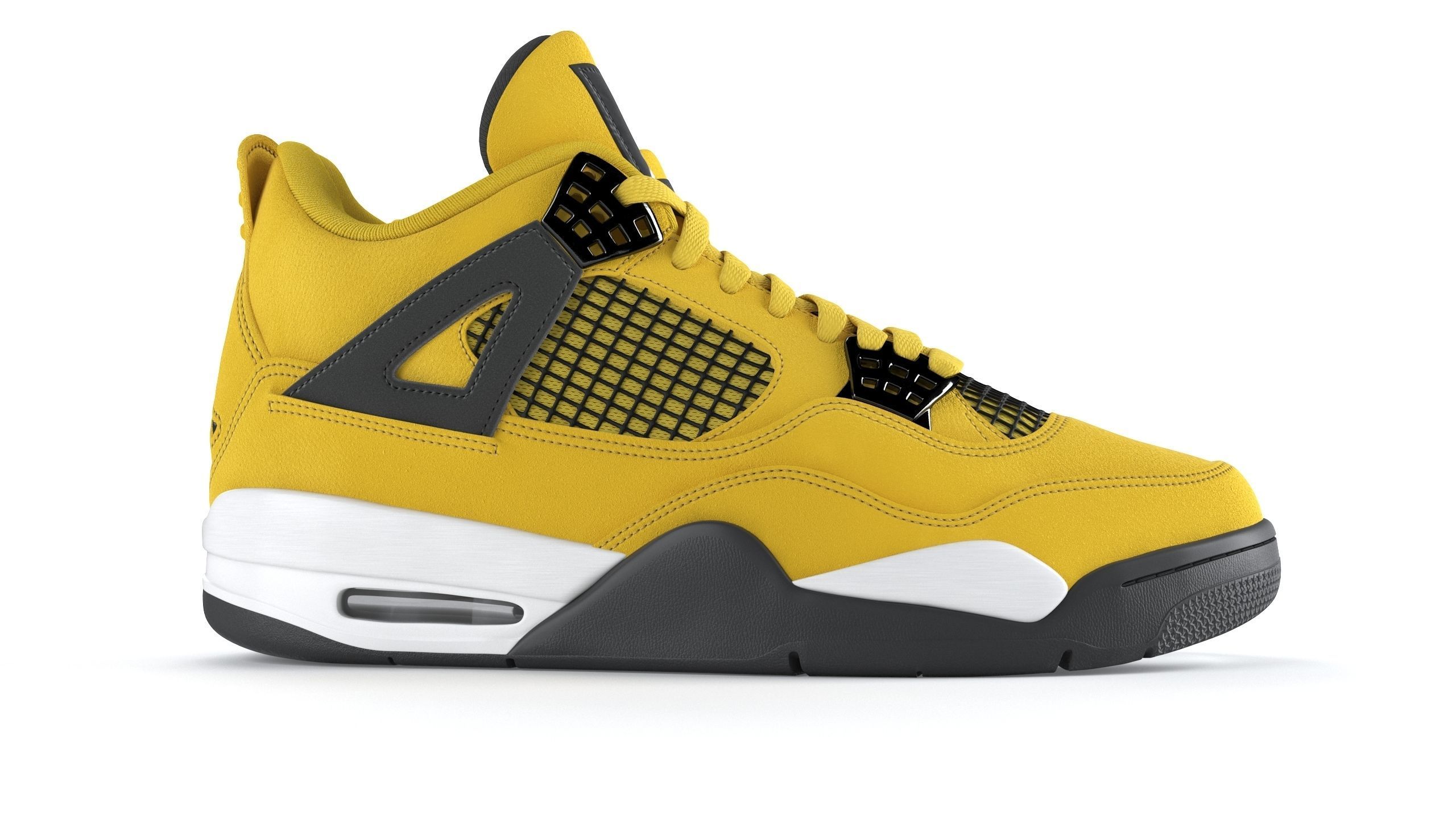 Air Jordan 4 Retro Tour Yellow PBR 3D model_3