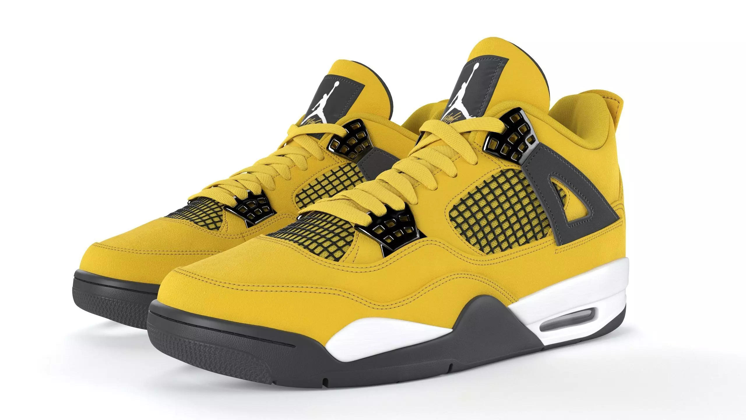 Air Jordan 4 Retro Tour Yellow PBR 3D model_0