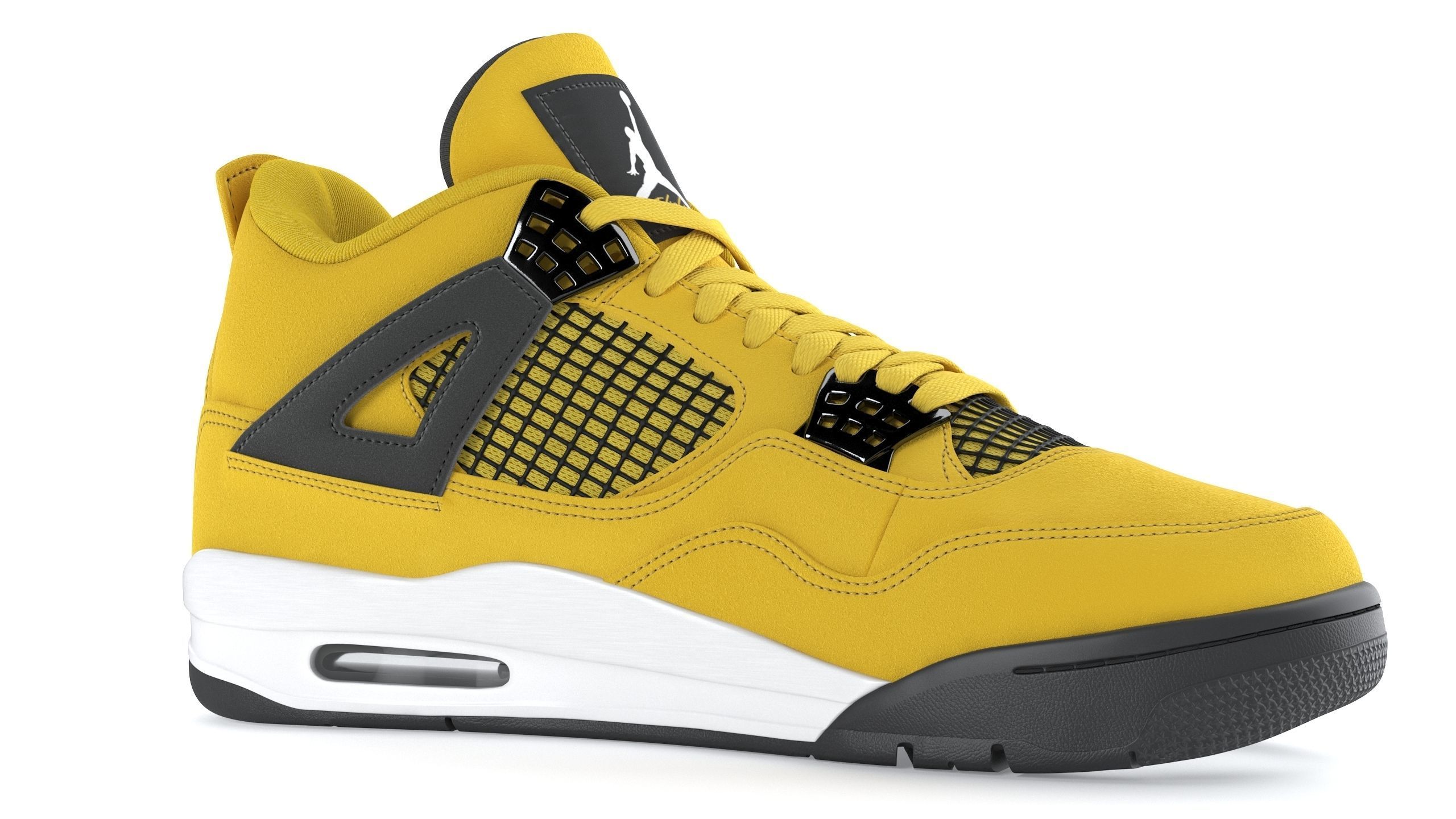 Air Jordan 4 Retro Tour Yellow PBR 3D model_9
