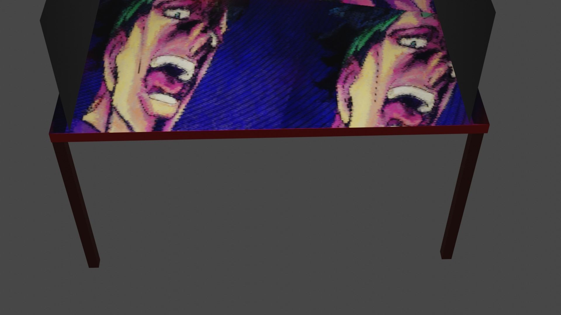 Kids table 3D model_2