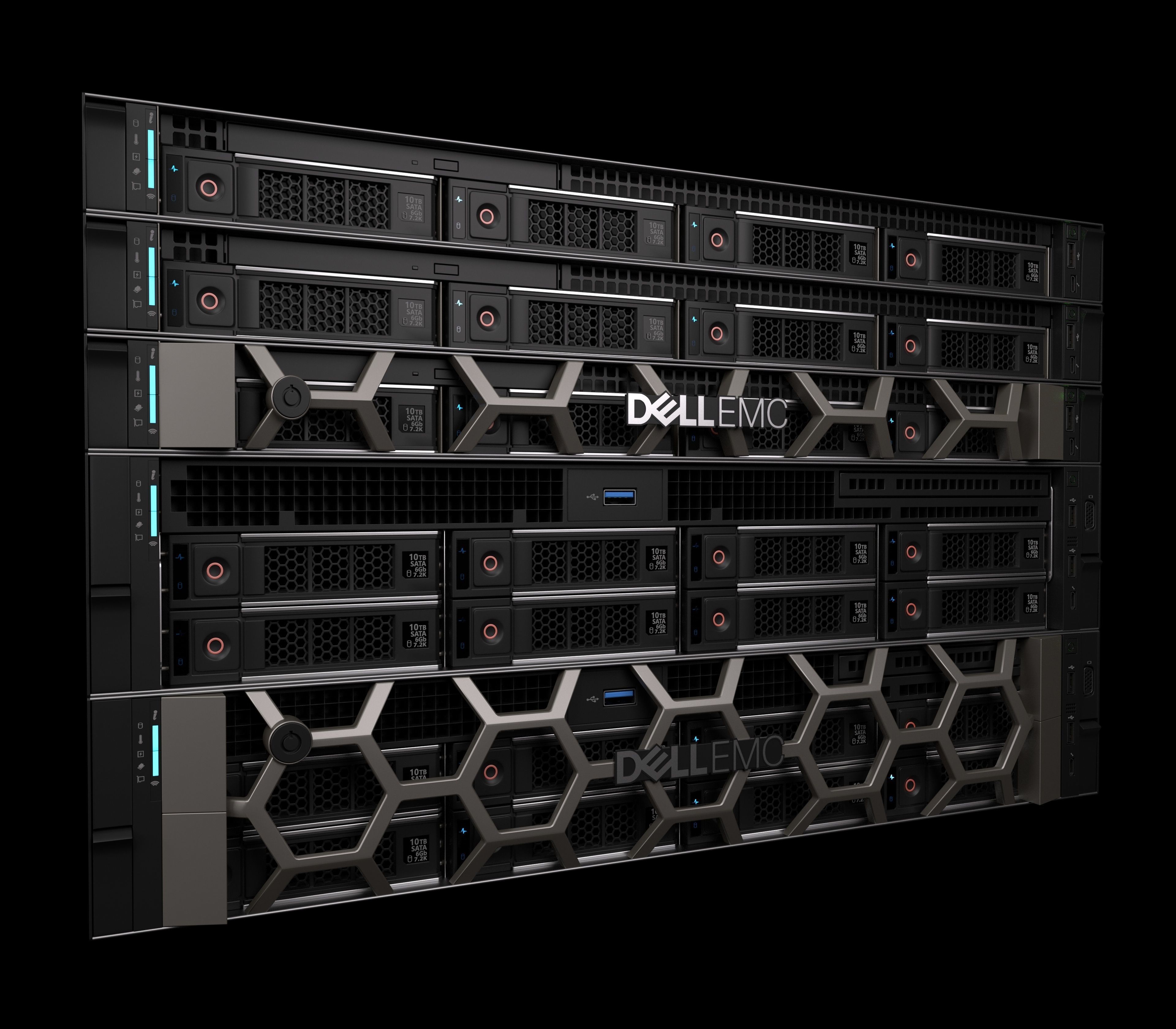 Data Server and Network Rack 3D model_1