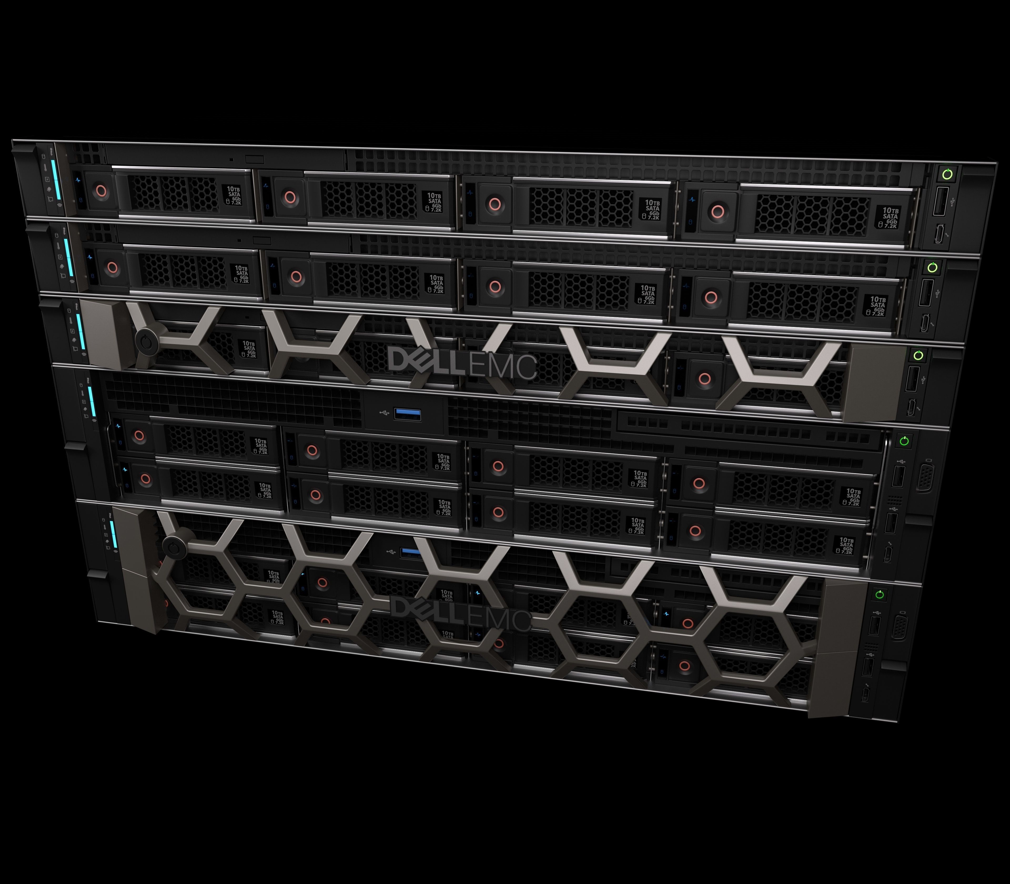 Data Server and Network Rack 3D model_3