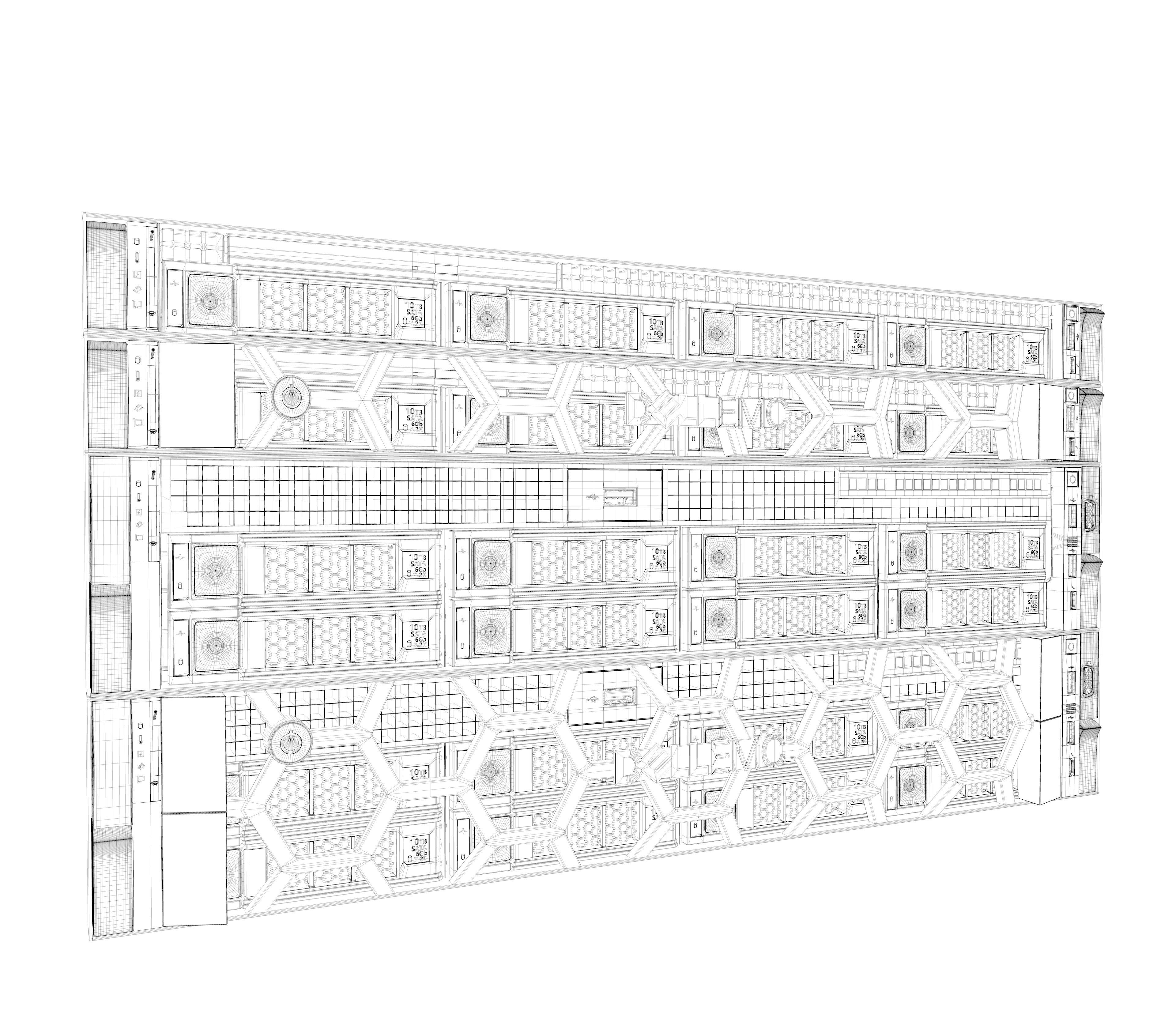 Data Server and Network Rack 3D model_5