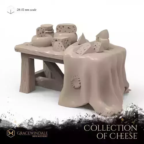 Collection of Cheeses 3D print model