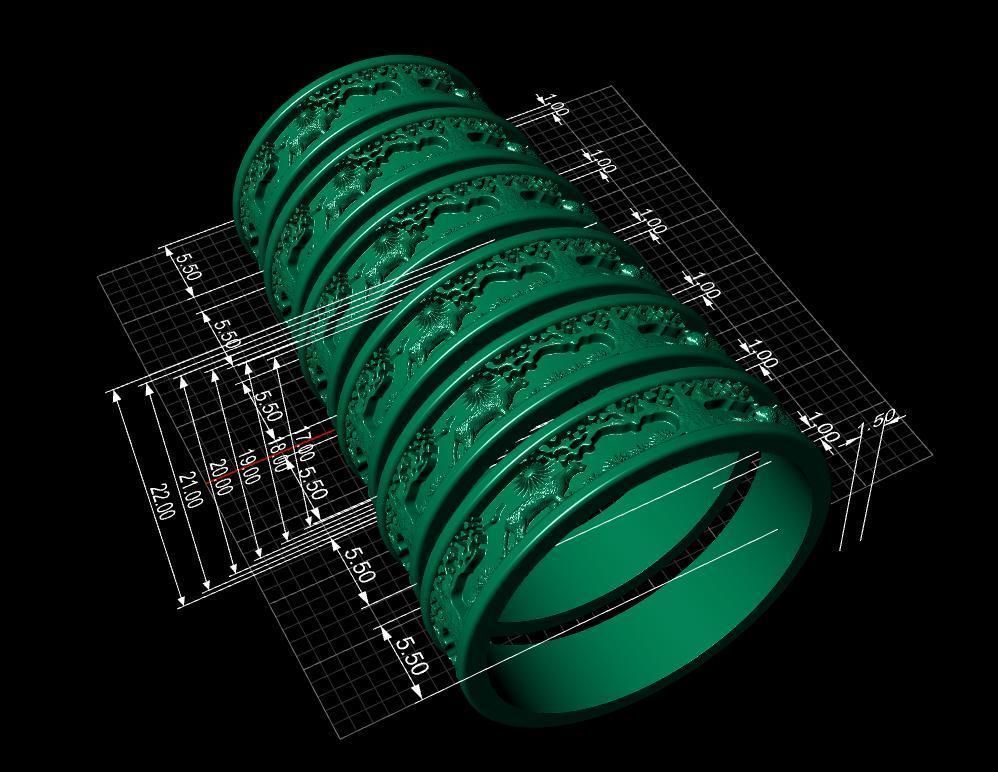 Rings Puma Tree 3D print model_18
