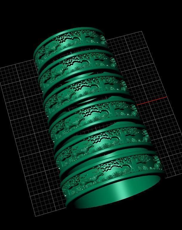 Rings Puma Tree 3D print model_3