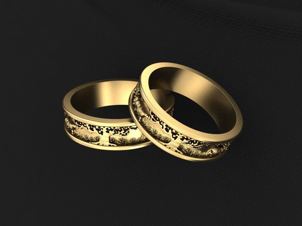 Rings Puma Tree 3D print model_2