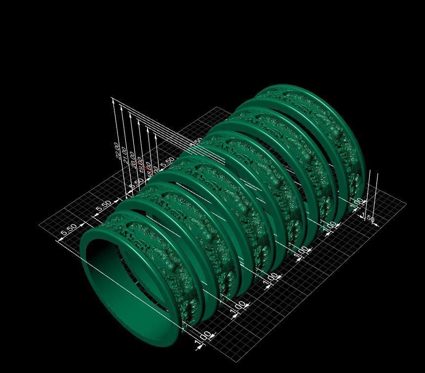 Rings Puma Tree 3D print model_17