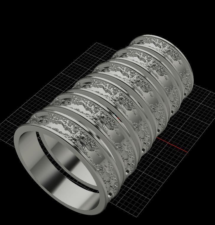 Rings Puma Tree 3D print model_12